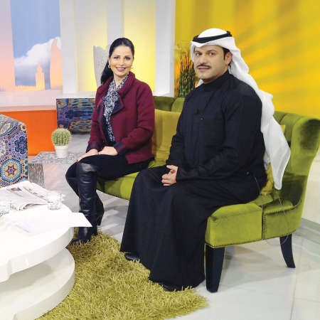 عبدالعزيز الشمري مع ندين صيداني في البرنامج﻿