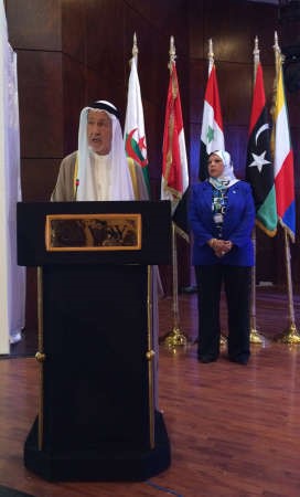 عبد العزيز العدساني يلقي كلمته في الاجتماع 