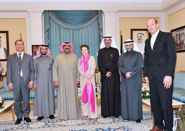 نائب رئيس الحرس الوطني الشيخ مشعل الاحمد خلال استقباله وفد التطبيقي