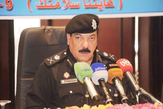 اللواء عبد الفتاح العلي خلال المؤتمر الصحافي	 اسامة ابوعطية﻿
