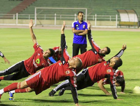 لاعبو الاهلي في التدريبات الاخيرة