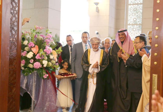  الشيخ صباح الخالد خلال مشاركته في افتتاح المقر الجديد لسفارة سلطنة عمان في القاهرة ناصر عبدالسيد