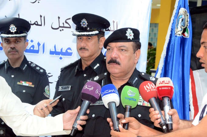 اللواء عبدالفتاح العلي متحدثا للصحافيين﻿