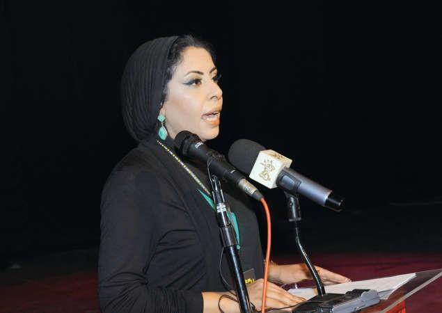 منال العمران اثناء الحفل﻿