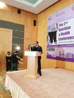  دقيس الدويري متحدثا خلال المؤتمر