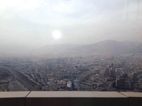 طهران من اعلى برج الميلاد