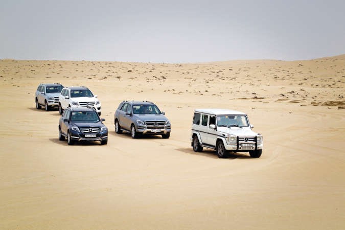 عائلة مرسيدس - بنز SUV تتحدى صحراء دبي