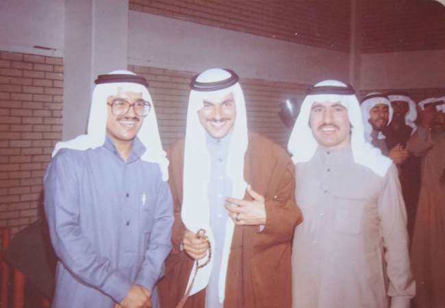 مع المرحوم ناصر بوشهري والسيد حسين القرطاس﻿
