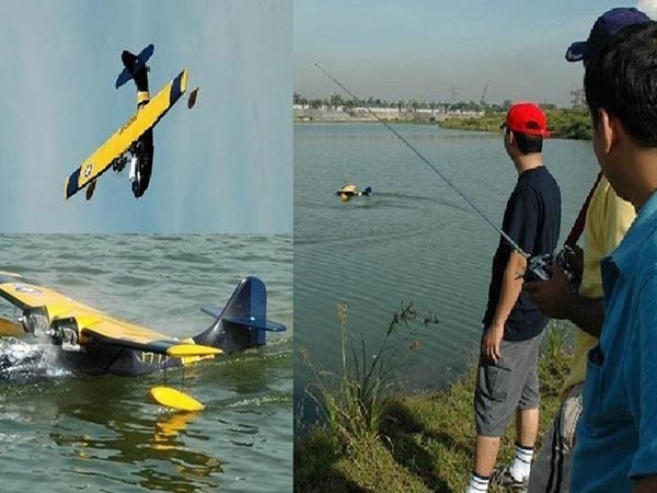 نشر 12 صورة لطائرة يتم التحكم بها عن بعد وانتهت غريقة في الماء