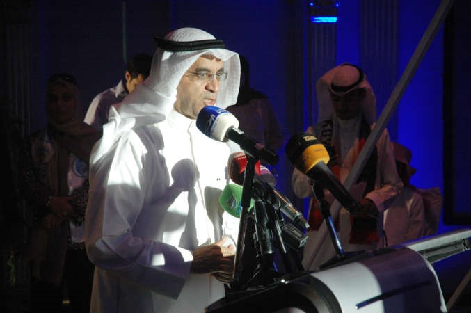 احمد المليفي متحدثا خلال الملتقى﻿