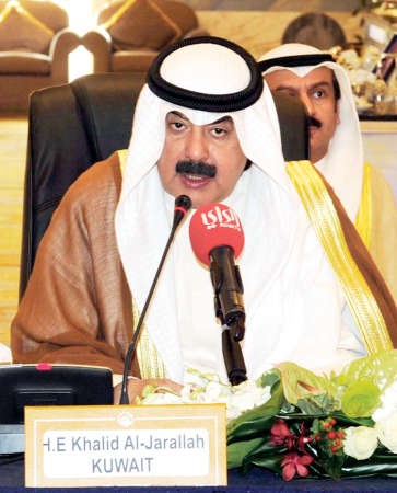 خالد الجارالله متحدثا خلال المؤتمر﻿