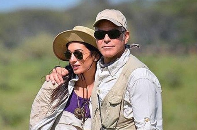 George Clooney مع امل علم الدين في تنزانيا