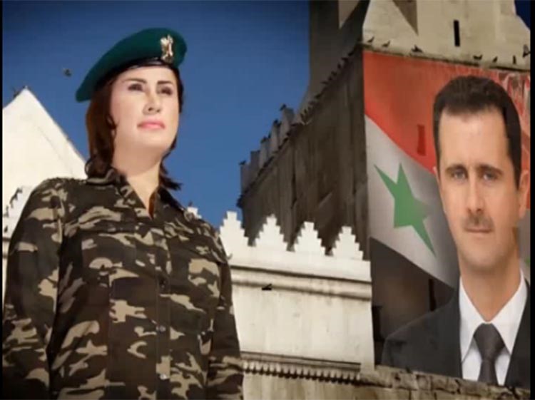 بالفيديو.. شقيقة أصالة تنتفض عليها وتغني لبشار الأسد