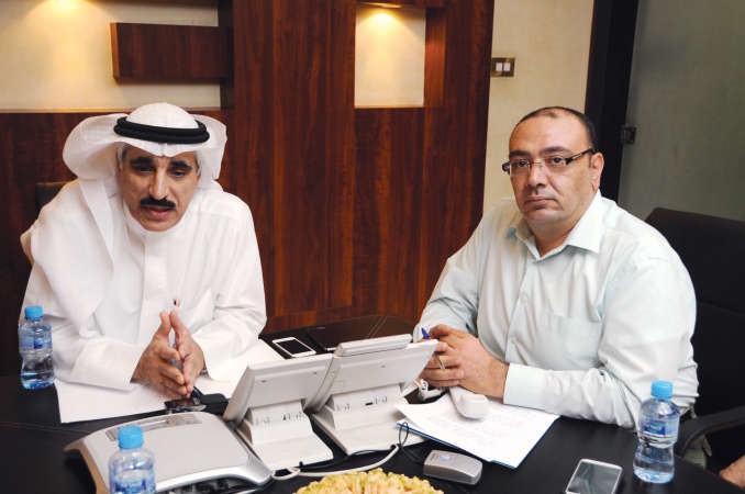 يوسف مصطفى والزميل اسامة دياب﻿