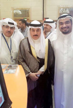 المباركي والمبارك في افتتاح المركز الاعلامي ﻿
