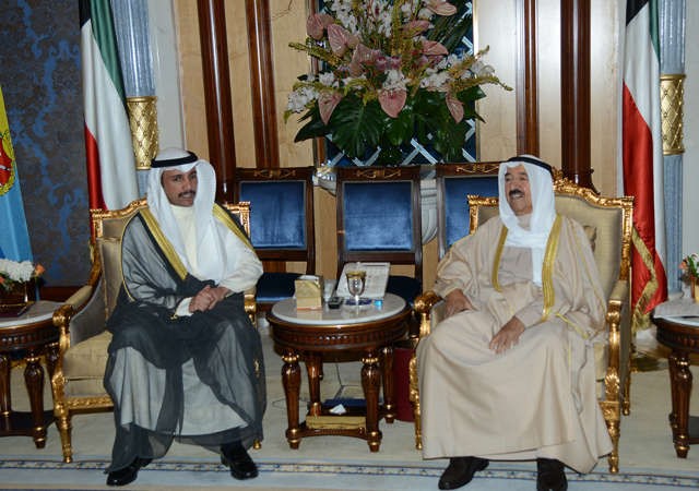 صاحب السمو الامير الشيخ صباح الاحمد ورئيس مجلس الامة مرزوق الغانم﻿