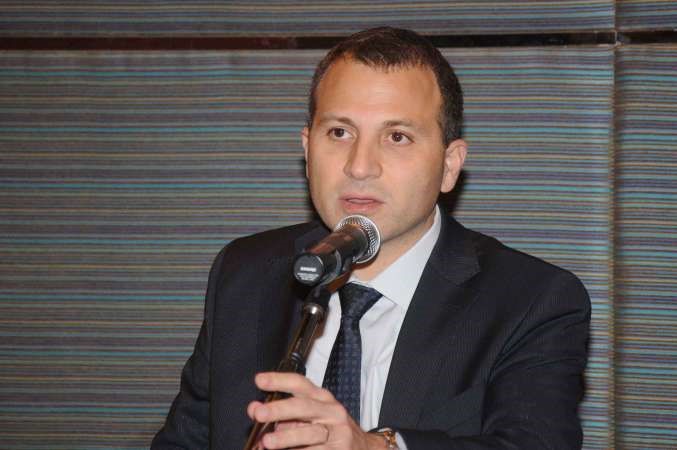 وزير الخارجية اللبناني متحدثا خلال المؤتمر الصحافيمحمد خلوصي﻿