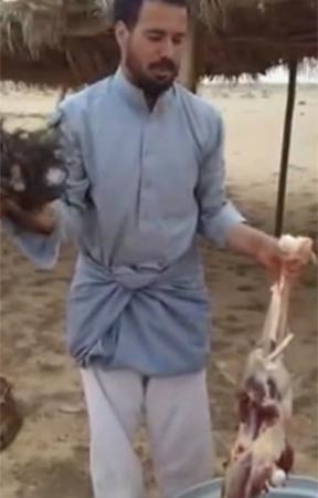بالفيديو.. سعودي يشرع في طبخ طائر نعام بعد اصطياده ويثير حفيظة المتابعين
