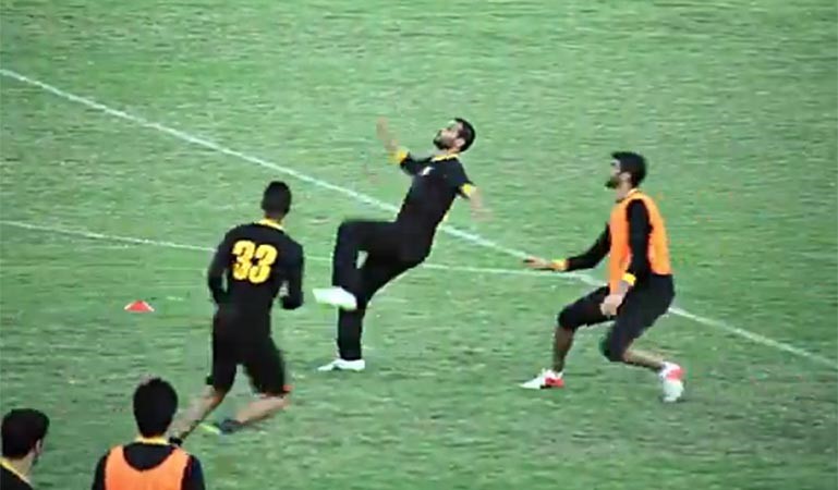 بالفيديو.. هدف مميز لبدر المطوع اثناء اول تدريب له بعد تعافيه من الاصابة