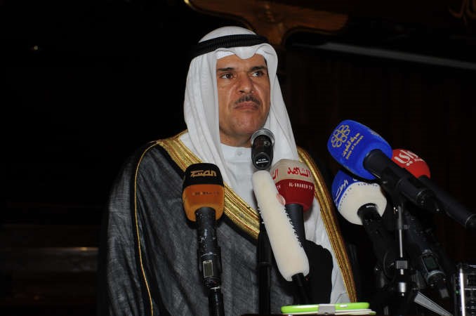 الشيخ سلمان الحمود متحدثا خلال الحفل