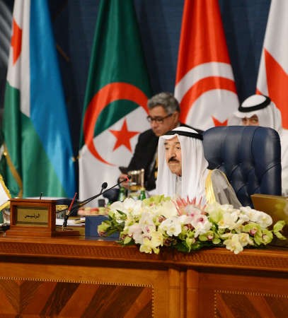 صاحب السمو الامير الشيخ صباح الاحمد خلال الجلسة الختامية للقمة 