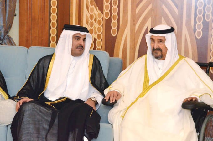 سمو الشيخ تميم بن حمد في حديث مع سمو الشيخ سالم العلي