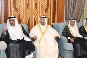 سمو الشيخ سالم العلي وسمو الشيخ تميم بن حمد