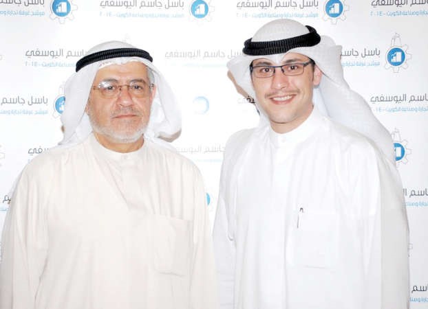باسل اليوسفي مع والده جاسم اليوسفي﻿