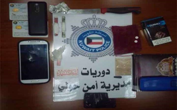  المواد المضبوطة في حولي 