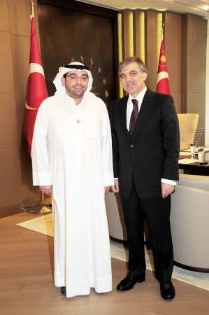 الرئيس التركي عبدالله غول مرحبا برئيس التحرير الزميل يوسف خالد المرزوق هاني الشمري