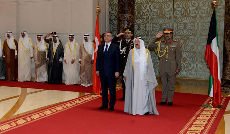 صاحب السمو الامير الشيخ صباح الاحمد في استقبال الرئيس التركي عبدالله غول ﻿