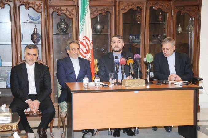  نائب وزير الخارجية الايراني للشؤون العربية والافريقية حسين امير عبد اللهيان مع الحضور في المؤتمر	محمد خلوصي ﻿