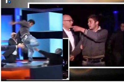 بالفيديو.. لبناني يضرب أمه في برنامج تلفزيوني على الهواء مباشرة