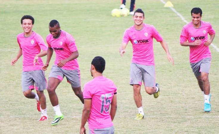 المعنويات عالية لدى لاعبي الزمالك في التدريبات الاخيرة