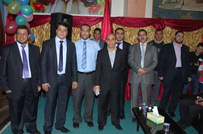 محمد امين ومحمد طه واحمد فتحي واشرف الشامي ومحمد طنطاوي خلال الحفل