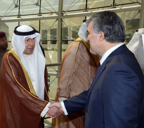 السفير احمد الفهد مودعا الرئيس التركي 