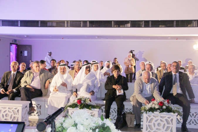 جانب من الحضور وفي مقدمتهم الفنانة عايدة عبدالعزيز زوجة الراحل احمد عبد الحليم﻿