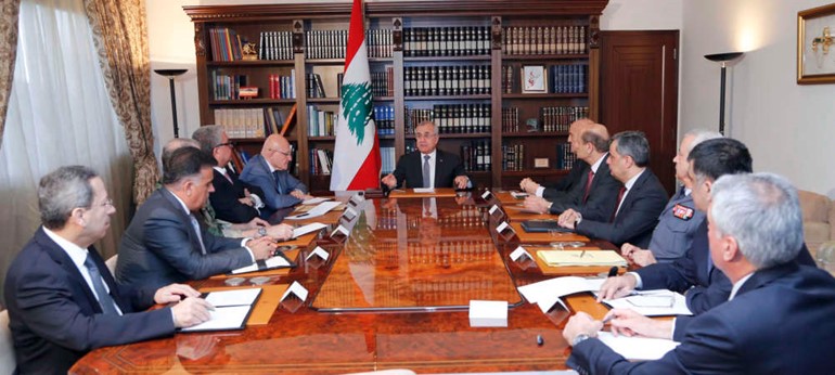 الرئيس ميشال سليمان يتراس اجتماعا امنيا في بعبدا محمود الطويل