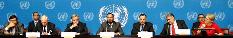 د عبدالله المعتوق والسفير جمال الغنيم خلال مشاركتهما في الاجتماعات ﻿