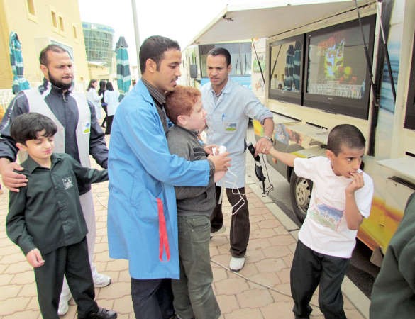 جانب من مشاركة طفل المستقبل بيوم التوحد