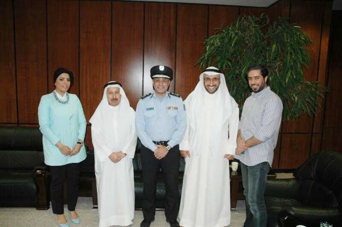 العميد خالد الزيد خلال استقباله وفد وزراة المواصلات﻿