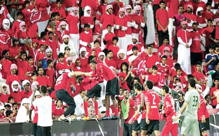 فرحة لاعبي الاهلي عقب انتهاء المباراة 