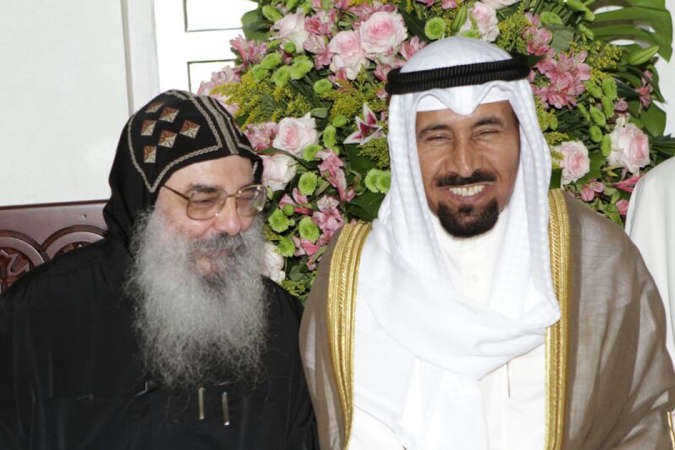 الشيخ علي الجابر مهنئا القمص بيجول بعيد القيامة