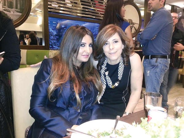 شذى حسون مع الزميلة ندى مفرج سعيد