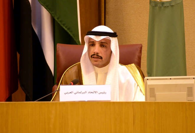 رئيس مجلس الامة مرزوق الغانم ملقيا كلمته