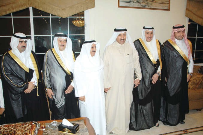 سعد الخنفور والشيخ فيصل الحمود ومحمد ضيف الله شرار وعبدالحميد الحجي﻿