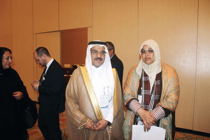 دناصر الحجيلان والزميلة هناء السيد