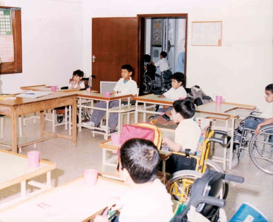 احد الفصول الدراسية للمعاقين﻿