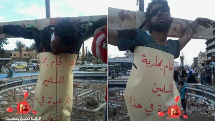فيديو مروع.. داعش تعدم 10 أشخاص بينهم طفلان وتصلب شابين