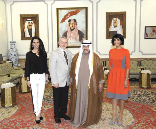 سمو الشيخ ناصر المحمد مرحبا بالكابتن نمت اربد وبالبطلتين بلسم ولولوة الايوب